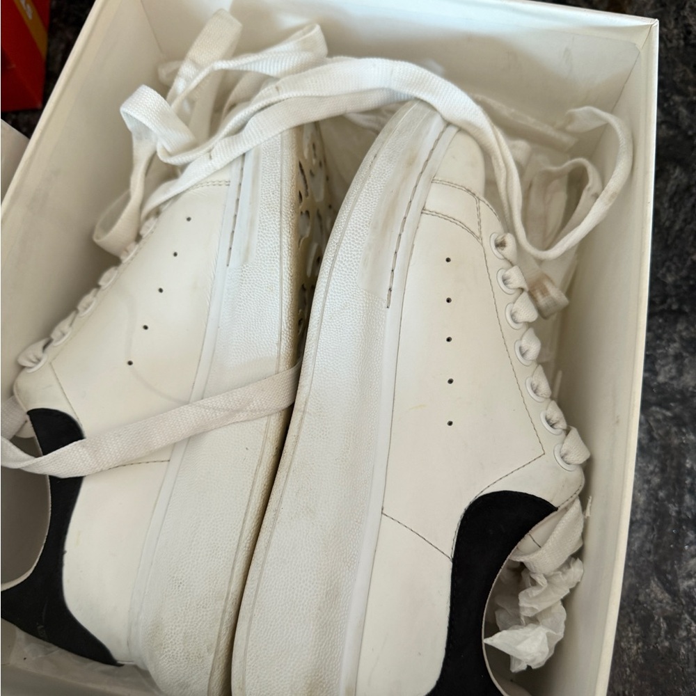 Alexander McQueen White Black Sneakers Premium Style